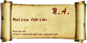 Matisa Adrián névjegykártya